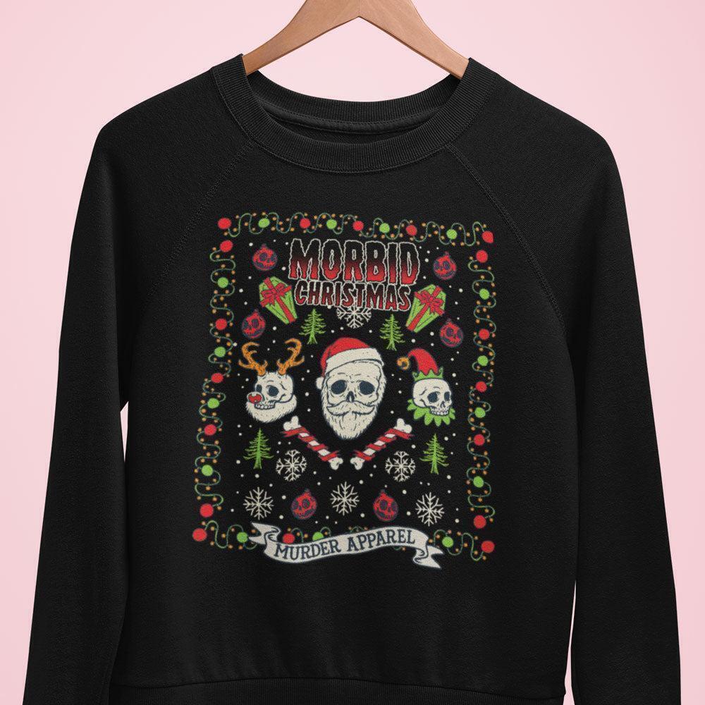Morbid Ugly Christmas Dark Humor Holiday Graphic Unisex Sweatshirt